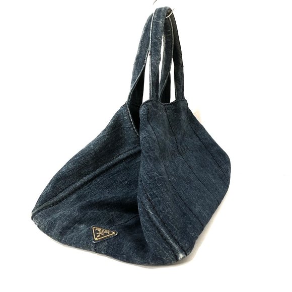 Prada Canapa Navy Bag Tote - Picture 1 of 10